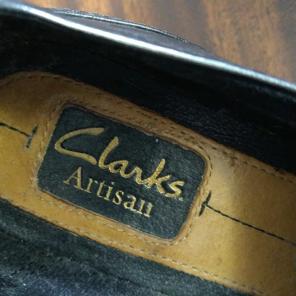 Clarks Black Leather Ankle Boots